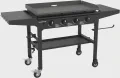 Blackstone 36 Inch 4 Burner 60,000 BTU Portable Steel Griddle Cooking Station with Foldable Legs, Grease Pan, and Storag