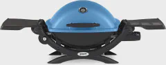 Weber Q1200 Liquid Propane Portable Gas Grill, Blue β 1βBurner Travel and Camping Grill with CastβIron Grates & Electron