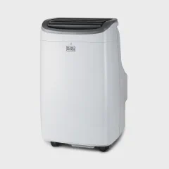 BLACK+DECKER Portable Air Conditioner, 8,000 BTU (3,950 BTU SACC) for Rooms up to 400 Sq. Ft., Portable AC with Follow Me Remote Control and Window Kit, BPACT08WT, White