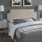 Modway Laura Linen Fabric Upholstered Queen Size Headboard with Nailhead Trim in Beige