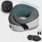Proglobe Travel Neck Pillows for Airplanes, Sleeping Essentials for Long haul Flights, 360° Head Support, Car and Airplane Kit with 3D Contoured Eye Mask, Earplugs and Luxury Mesh Bag (Adult, Grey)