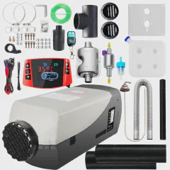 WAYSKA Diesel Air Heater 12V, 15L Tank, Diesel Heater 8KW, Muffler, Diesel Parking Heater with LCD Monitor & Remote Control for Trucks, Trailer, Boat and Motor-Home