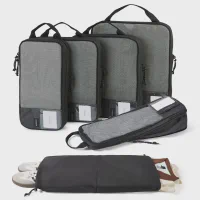 BAGSMART 6 Set Compression Packing Cubes for Travel, Lightweight Luggage Organizer Bags, Durable Space Saver Bags Travel Essentials