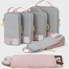 BAGSMART 6 Set /4 Set/2 Set Compression Packing Cubes for Travel, Lightweight Luggage Organizer Bags, Durable Space Saver