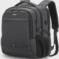 DUSLANG 17 Inch Laptop Backpack for Travel Water Resistant College Backpack for Men/Women Laptop Bag with USB Charging Port, Black