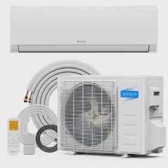 ROVSUN 9000 BTU Mini Split AC/Heating System with Inverter, 19 SEER2, 115V, Pre-Charged Condenser, Installation Kit