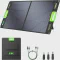 EBL Solar Panel 100W Portable Solar Panel (Upgraded) for 240/300/500/1000/1500/2000 Power Station, with Adjustable Kickstand and Parallel Cable, Waterproof IP65 for Outdoor Camping Hiking RV Trip