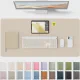 YSAGi Leather Desk Pad Protector, Large Mouse Pad, Non-Slip PU Leather Desk Blotter, Waterproof Writing Pad for Office and Home (31.5" x 15.8", Eggshell)