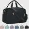Narwey 18" Carry on Bag Underseat for Airplane Spirit Airlines Personal Item Travel Bag 18x14x8 Small Duffle Bag Duffel Bag Gym Weekender Overnight Bag with Wet Pocket for Women and Men (Black)