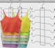 Metal Tank Top Hanger 2 Pack, Space Saving Bra Organizer with 24 Easy Access Hooks, 360° Swivel Closet Organizers and Storage, Apartment College Dorm Room Essentials, Small Space Organization Solution