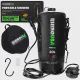 Rhino USA 5 Gal / 20L Portable Solar Camp Shower Essential for Camping Festivals Overlanding Beach Trips Outdoor Shower w/ Pump & Thermometer
