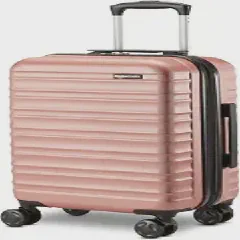 Amazon Basics 21" Hardside Carry-On Luggage with Multi-directional Wheels, Expandable for Up to 25% More Space, Scratch-Resistant Surface, Rose Gold