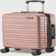 Amazon Basics 21" Hardside Carry-On Luggage with Multi-directional Wheels, Expandable for Up to 25% More Space, Scratch-Resistant Surface, Rose Gold