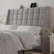 Ergonomic Upholstered Headboard Queen Size w/Charging Station, Linen Wingback w/Storage Pocket