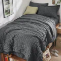 HYMOKEGE Twin XL Comforter Set Seersucker 5 Pieces, All Season Luxury Bed in a Bag