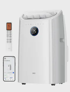 DREO Portable Air Conditioner 515S, 12000 BTU ASHRAE (8000 BTU DOE) Smart AC Unit for Bedroom with Drainage-free Cooling, Fan&Dehumidifier 3 in 1, APP/Voice/Remote, Quiet Standing AC for Room Indoors