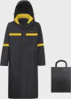 Long Rain Coats for Men Waterproof Hooded Rain Jacket Packable Rain Gear for Outdoor Activity and Work