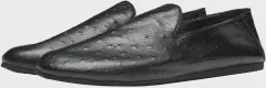 Santimon Mens Foldable Ostrich Leather Slip-On Loafers with Travel Case, Waterproof, Comfortable, Lightweight, Versatile