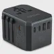 EPICKA Universal Travel Adapter GaN 45W, European Travel Plug Adapter with PD&QC Fast Charging(2 USB-A & 3 USB-C Ports) - Worldwide Travel Essentials, International Power Adapter for UK/US/AU (Black)