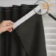 Self Adhesive Curtains - No Drilling, No Rod, Easy to Install Blackout Curtains for Window Blinds,Bedroom(Black 35 * 59in-1P)
