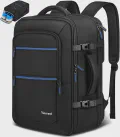 Vancropak Spirit Airlines Personal Item Bag 18x14x8 Backpack, TSA Approved Underseat Travel Backpack with Shoe Compartment Removable for Men & Women, Lightweight Luggage Bag Fit 17.3 inch Laptop