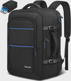 Vancropak Spirit Airlines Personal Item Bag 18x14x8 Backpack, TSA Approved Underseat Travel Backpack with Shoe Compartment Removable for Men & Women, Lightweight Luggage Bag Fit 17.3 inch Laptop