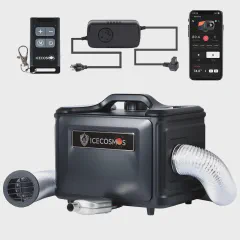 17050BTU Diesel Heater Complete Kit, 12V to 24V Wide Voltage LCD Remote with up to 8.2ft Air Duct, for Large Space Like RV, Workshop, Garage, Tent, Fast Installation (VH08 PRO)