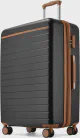 Kono 28 Inch Large Suitcase, Expandable for Long Trips, Impact-Resistant ABS+PC & Silent Wheels, Black