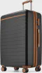 Kono 28 Inch Large Suitcase, Expandable for Long Trips, Impact-Resistant ABS+PC & Silent Wheels, Black