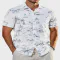JEMLDL Men's Hawaiian Short Sleeve Button Down Shirt Tropical Floral Aloha Beach Vacation Cruise Summer Outfits