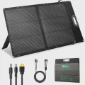 HQST 100W Ultra-Light Portable Solar Panel, N-Type 25% High Efficiency Solar Charger for Power Station & Solar Generator, IP67 Waterproof, Foldable with Kickstands for Camping, RV, Off-Grid